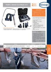 Equipement d'atelier - Graissage - Pompe a graisse électrique 18 V