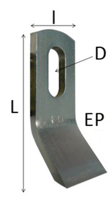 Pièces d'usure épareuse - Forges gorce - Couteau cuiller 100 x 35 x 8 mm