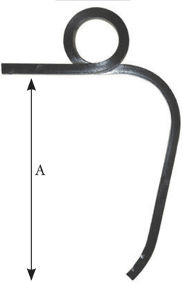 Pièces d'usure disque et dent - Cultivateurs - Dent carrée double spire 25 x 25 gauche adaptable