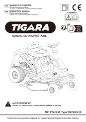 Herbes et entretien - Tondeuse autoportée diesel - Tondeuse autoportée RIDER TG 13/74 HLM