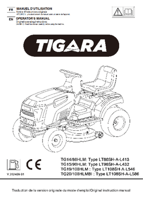 Herbes et entretien - Tondeuse autoportée diesel - Tondeuse autoportée à éjection latérale TG 14/86 HLM