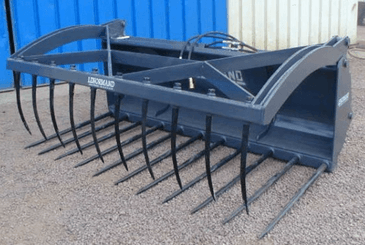 Manutention - Outils de manutention - Fourche pour chargeur avec et sans grappin.