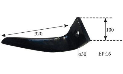 Pièces d'usure outil animé - Grégoire Besson - Dent de herse démontage rapide droite origine