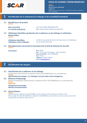 Lubrifiants - Motoculture - Huile de chaîne 10/12AD 5L