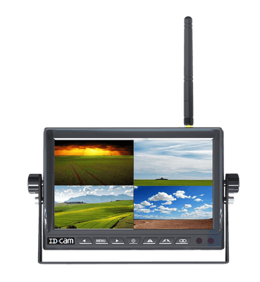Equipement véhicules - Caméras - Écran partagé sans fil 9'' HD quad